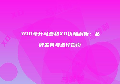 700毫升马爹利XO价格解析：品牌差异与选择指南