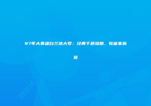 97年大英雄白兰地大号：经典干邑珍酿，收藏家新宠