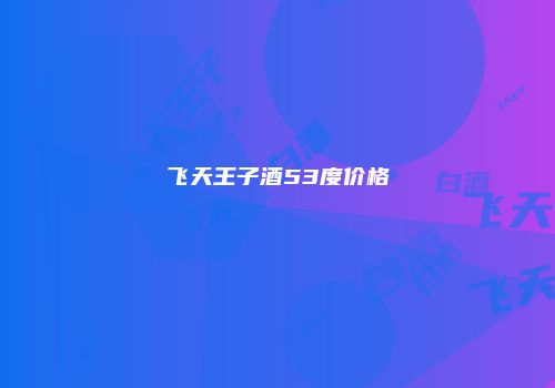 飞天王子酒53度价格