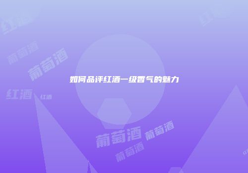 如何品评红酒一级香气的魅力