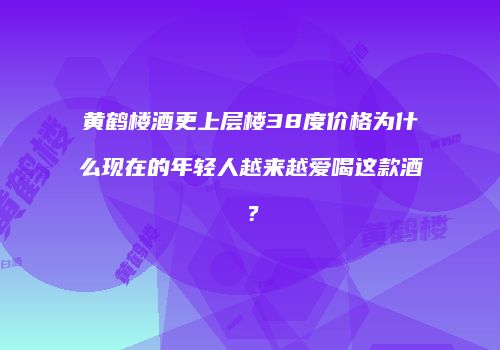 黄鹤楼酒更上层楼38度价格为什么现在的年轻人越来越爱喝这款酒？