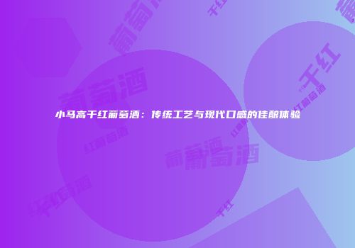 小马高干红葡萄酒：传统工艺与现代口感的佳酿体验