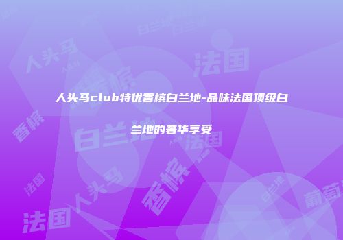 人头马club特优香槟白兰地-品味法国顶级白兰地的奢华享受