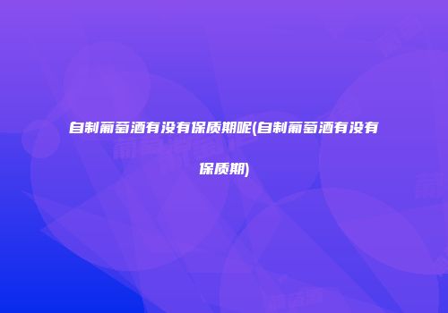 自制葡萄酒有没有保质期呢(自制葡萄酒有没有保质期)
