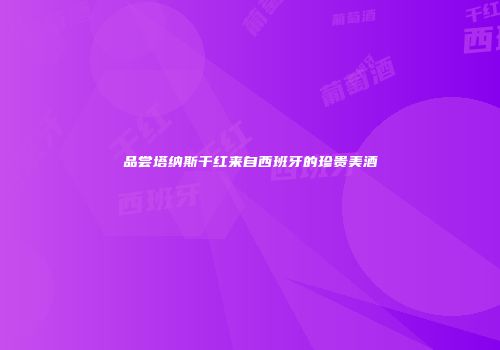 品尝塔纳斯干红来自西班牙的珍贵美酒