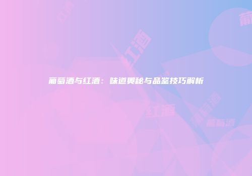 葡萄酒与红酒：味道奥秘与品鉴技巧解析