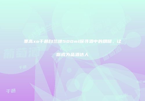 墨高xo干邑白兰地500ml探寻酒中的精髓，让你成为品酒达人