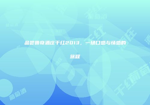品尝鲁奇酒庄干红2013，一场口感与情感的旅程