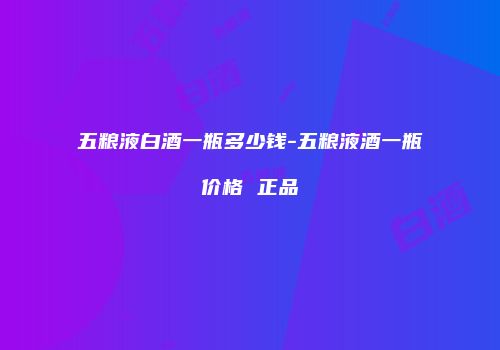 五粮液白酒一瓶多少钱-五粮液酒一瓶价格 正品