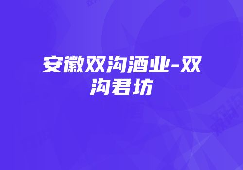 安徽双沟酒业-双沟君坊