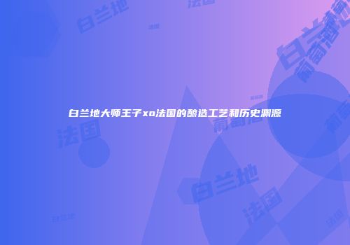 白兰地大师王子xo法国的酿造工艺和历史渊源