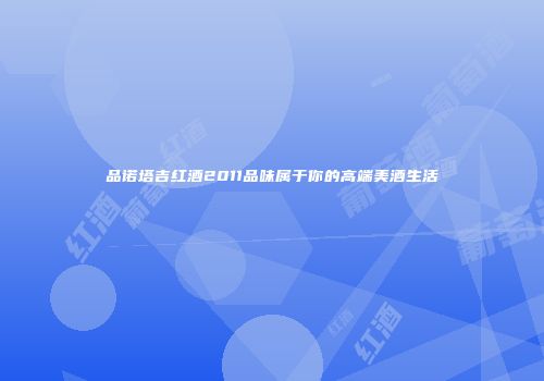 品诺塔吉红酒2011品味属于你的高端美酒生活