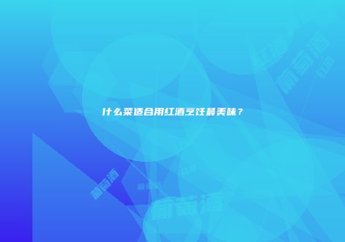 什么菜适合用红酒烹饪最美味？
