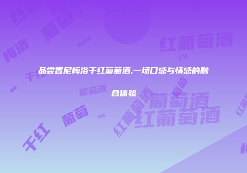 品尝香尼梅洛干红葡萄酒,一场口感与情感的融合体验