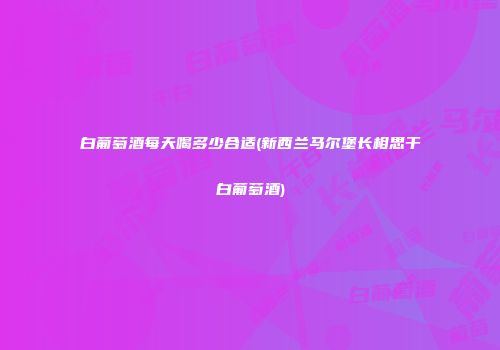 白葡萄酒每天喝多少合适(新西兰马尔堡长相思干白葡萄酒)
