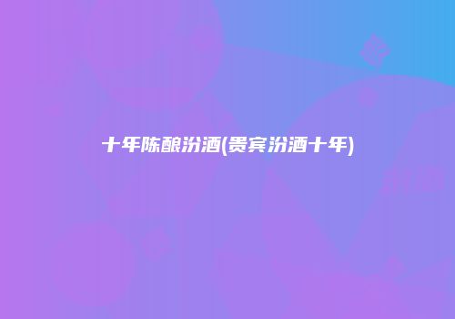 十年陈酿汾酒(贵宾汾酒十年)