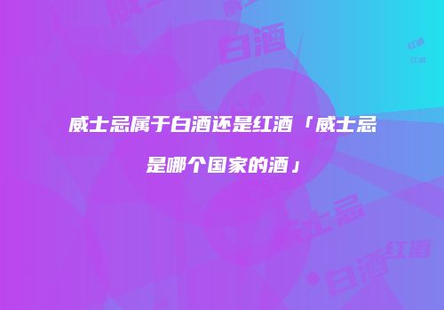 威士忌属于白酒还是红酒「威士忌是哪个国家的酒」