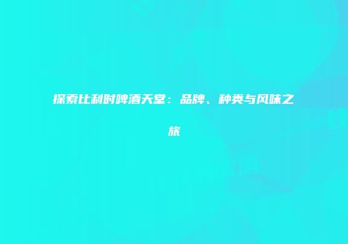 探索比利时啤酒天堂：品牌、种类与风味之旅