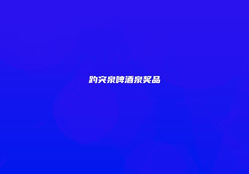 趵突泉啤酒泉奖品