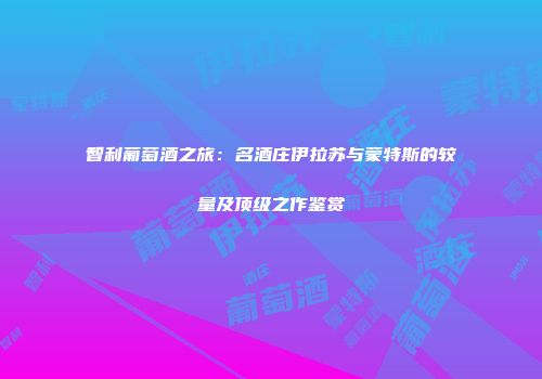智利葡萄酒之旅：名酒庄伊拉苏与蒙特斯的较量及顶级之作鉴赏