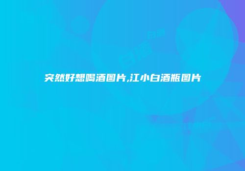 突然好想喝酒图片,江小白酒瓶图片