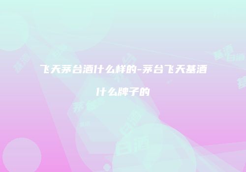 飞天茅台酒什么样的-茅台飞天基酒什么牌子的