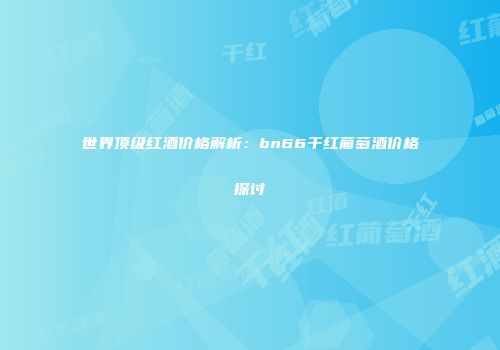 世界顶级红酒价格解析：bn66干红葡萄酒价格探讨