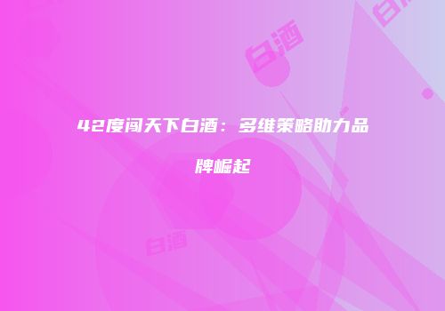 42度闯天下白酒：多维策略助力品牌崛起
