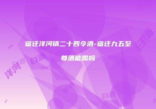 宿迁洋河镇二十四令酒-宿迁九五至尊酒能喝吗