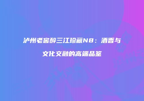 泸州老窖醉三江珍藏N8：酒香与文化交融的高端品鉴