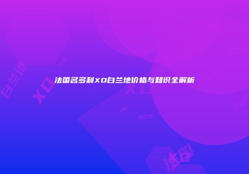 法国名多利XO白兰地价格与知识全解析