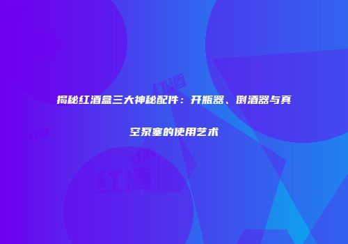 揭秘红酒盒三大神秘配件：开瓶器、倒酒器与真空泵塞的使用艺术