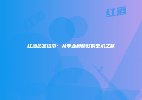 红酒品鉴指南：从专业到精致的艺术之旅