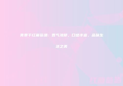 美景干红葡萄酒：香气浓郁，口感丰富，品味生活之美