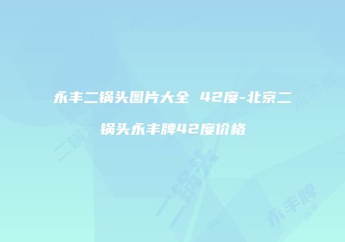 永丰二锅头图片大全 42度-北京二锅头永丰牌42度价格