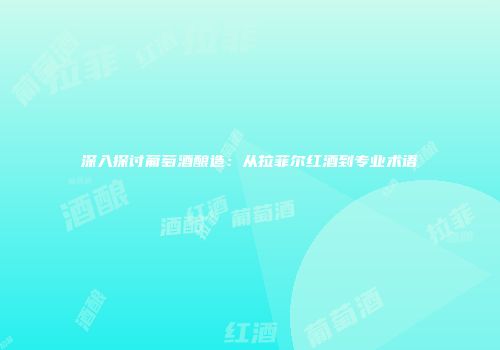 深入探讨葡萄酒酿造：从拉菲尔红酒到专业术语