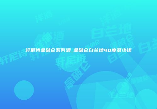 轩尼诗拿破仑系列酒_拿破仑白兰地40度多少钱