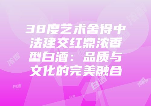 38度艺术舍得中法建交红鼎浓香型白酒：品质与文化的完美融合