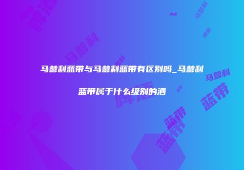 马爹利蓝带与马爹利蓝带有区别吗_马爹利蓝带属于什么级别的酒