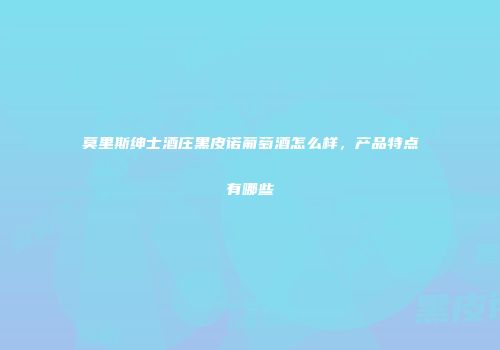 莫里斯绅士酒庄黑皮诺葡萄酒怎么样，产品特点有哪些