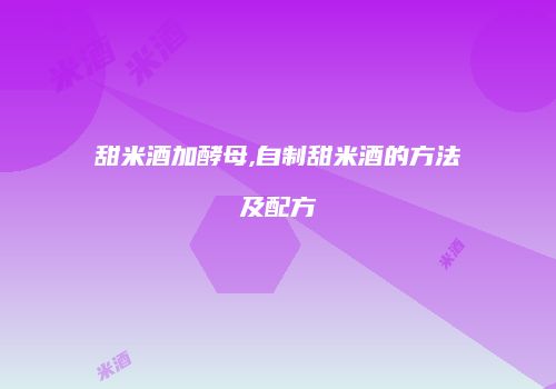 甜米酒加酵母,自制甜米酒的方法及配方
