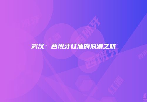 武汉：西班牙红酒的浪漫之旅