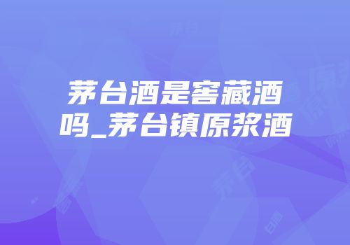 茅台酒是窖藏酒吗_茅台镇原浆酒
