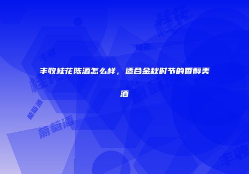 丰收桂花陈酒怎么样，适合金秋时节的香醇美酒
