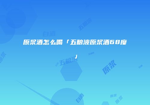 原浆酒怎么喝「五粮液原浆酒68度」