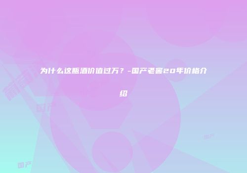 为什么这瓶酒价值过万？-国产老窖20年价格介绍