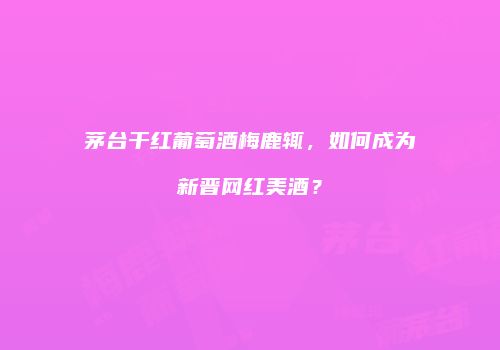 茅台干红葡萄酒梅鹿辄，如何成为新晋网红美酒？