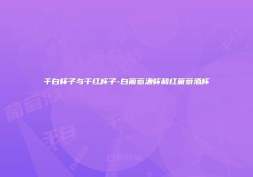 干白杯子与干红杯子-白葡萄酒杯和红葡萄酒杯