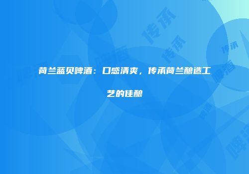 荷兰蓝贝啤酒：口感清爽，传承荷兰酿造工艺的佳酿