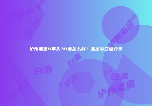 泸州老窖6年头38度怎么样？品鉴与口感分享